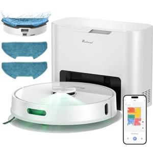 Redroad R10 Robot Aspirapolvere Lavapavimenti con Mappatura, Lava e Aspira Pavimenti, 4L Svuotamento Automatico Polvere, Doppia Navigazione LiDAR +IMU, Zone No-Go e Muri Virtuali, Controllo APP&Alexa&Google
