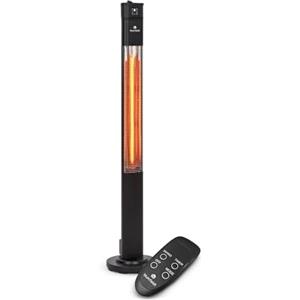 blumfeldt Klarstein Stufa Elettrica Basso Consumo, Colonnina Elettrica per Interno ed Esterno 2000W, Termosifone Elettrico, Pannello Radiante Infrarossi, Stufetta Con Oscillazione, IP44, No CO2