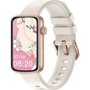 SHANG WING Orologio Contapssi Donna Smartwatch Orologio Fitness Cardiofrequenzimetro Polso Saturimetro Orologio Sportive Smartband Impermeabile Notifiche Whatsapp e Chiamate per Android iOS Galassia
