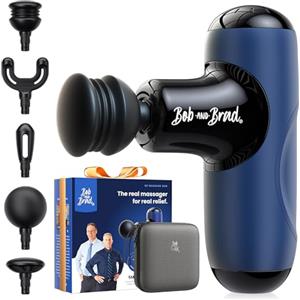 BOB AND BRAD Q2 Mini Pistola Massaggio Muscolare, Massaggiatore Elettrico Portatile per Schiena e Spalle, Ricarica USB-C, Motore Brushless Silenzioso, Custodia Inclusa, Ideale per Sport e Ufficio