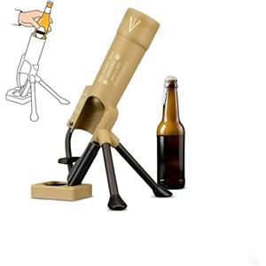 Generisch Apribottiglie per birra in stile mortaio, Apribottiglie in stile mortaio, Estrazione automatica dei tappi a corona con meccanismo a pressione, Apribottiglie per birra in stile mortaio divertente, per