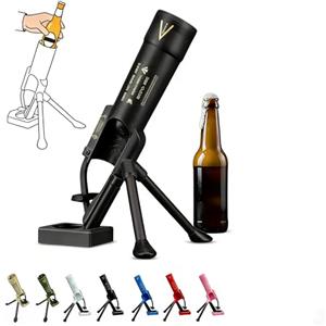 Generisch Apribottiglie per birra in stile mortaio, Apribottiglie in stile mortaio, Estrazione automatica del tappo a corona con meccanismo a pressione, Apribottiglie per birra in stile mortaio divertente, per