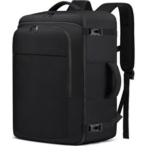 ENZOSUM Bagaglio a Mano 55x35x25 per ITA Airways Zaino 55x35x25 per Air Europa Zaino da Viaggio 48L Borsa da Cabina Zaini Porta PC Scuola Trekking Lavoro,Nero