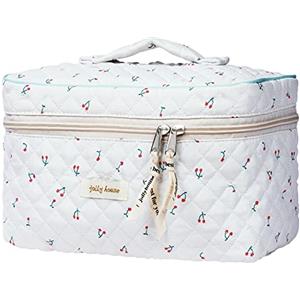 Aucuu Borsa da Toilette da Viaggio, Beauty Case da Viaggio, Borsa da Viaggio, Borsa Trucco Floreale, Trucco Pochette da Toilette, Trousse Trucchi Organizer per Cosmetici, per Donne e Ragazze