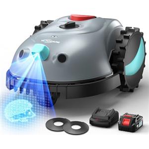 YARDCARE (2026 Upgrade) YARDCARE V100 Robot Tagliaerba a Batteria con Navigazione Visiva, Rilevamento di 150 Ostacoli, Robot Tosaerba Fino a 150 m², Robot Tosaerba con Strisciamagnetica, Lame di Ricambio