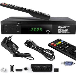 Hd-line 20700 Ricevitore Satellitare DVB S2 HD per HD satelliti satellitari digitali SAT (DVB-S/S2, HDMI, SCART, 2 x USB 2.0, Full HD 1080p) (preprogrammato per Astra Hotbird e Türksat)