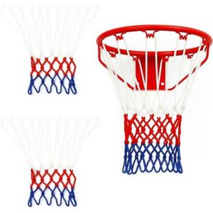 Tuwonwa 2 reti da basket, rete di ricambio professionale per canestro da basket, rete di ricambio con 12 passanti, resistente alle intemperie, durevole rete da basket N per cesti esterni e interni