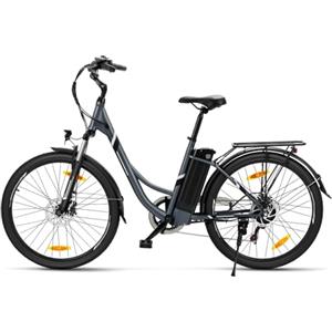 Touroll B1 Bicicletta Elettrica, 26 Bici Elettrica Adulto con 36V 15.6Ah Batteria al Litio Rimovibile, Autonomia di 90 KM, 7 Velocità, Velocità Max 25km/h