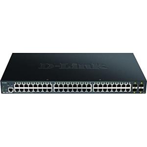 D-Link DGS-1250-52XMP/E - Switch Gigabit Smart Managed 52 porte (48 PoE 4 SFP 10G) con capacità di commutazione 176 Gbit/s