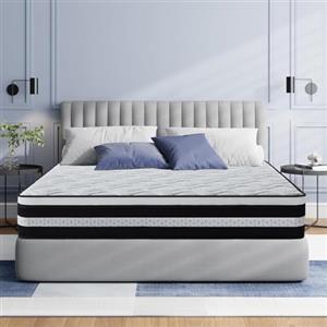 YIDATONG Materasso 160x200 - Materasso Matrimoniale con Memory Foam e Molle Insacchettate - Alto 26 cm - Oeko-TEX - 7 Zone Ergonomiche - Durezza Media - Ortopedico - Traspirante - Antiacaro - Sonno Profondo