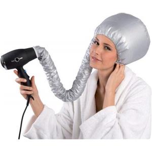tempo di saldi Bonnet Casco per Asciugatura Cuffia Asciugacapelli con Elastico per Attacco a Phon, Grigio