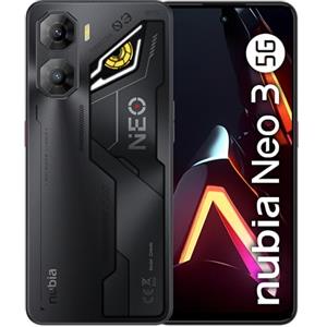 nubia Neo 3 5G Smartphone Gaming Android 15, 8+12GB RAM Dinamica + 256GB ROM, Display 6.8" FHD+ 120Hz, Camera 50MP, Smartphone Dual SIM 5G, NFC, Batteria 5230mAh, Alte Prestazioni, Shadow Black