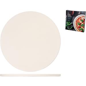 DOPLA H&H Piastra Refrattaria per Pizza Ø 33 cm in Cordierite Naturale - Pietra per Forno, Barbecue e Camino - Resistente fino a 787°C - Cottura Uniforme e Croccante