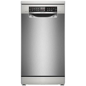 Bosch SPS6EMI21E Serie 6, Lavastoviglie Smart da libera installazione, 10 coperti, Cestelli personalizzabili, Motore EcoSilence Drive, Acciaio spazzolato anti-impronta, 45 cm.