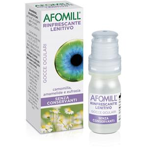 Montefarmaco Afomill Rinfrescante Gocce Oculari 10ml - Soluzione Sterile Senza Conservanti per Alleviare Stanchezza e Stress Oculare