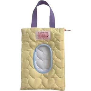 Generico Organizer per salviette per pannolini - Custodia grigia a doppio strato in poliestere trapuntato, contenitore per fasciatoio portatile, borsa compatta per la cameretta, kit essenziale da viaggio con c