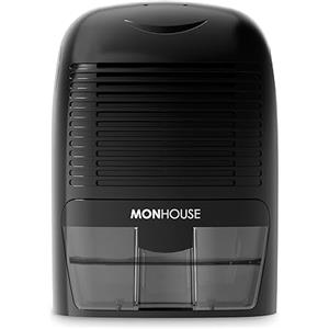 MONHOUSE Deumidificatore Da 1500 Ml - Assorbiumidita Portatile, Compatto E Silenzioso - Mini Deumidificatore Per Casa, Camera Da Letto, Auto, Ufficio, Garage E Cantina - Riduce Muffa E Umidita - Nero