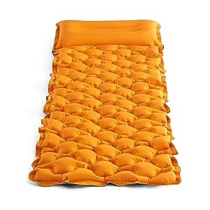 Intex 64098NP - Materasso Gonfiabile Camping Singolo in TPU, Struttura Ondulata, Arancione, 71cm x 1.91m x 6 cm
