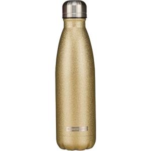 Cartomania Borraccia Termica Glitterata In Acciaio Inox 500 ml, Brillante Gold Oro Gialla, BPA free, mantenimento temperatura fino a 12h caldo 24h freddo