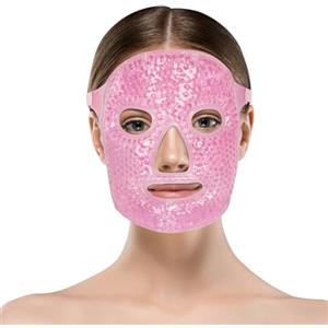 ACWOO Maschera Rinfrescante per Il Viso, Maschera per Occhi Riutilizzabile, Maschera Caldo Freddo per Occhi Gonfi, Occhi Stanchi, Mal Di Testa, Hangover, Emicrania (Rosa)