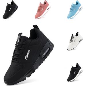 Hitmars Scarpe da Running Donna Sneakers Scarpe da Ginnastica Camminata Respirabile Basse Platform Jogging Sport Shoes Dwg823 Nero EU 36