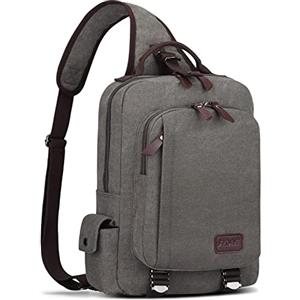 S-ZONE Uomo 13 Inch Borsa a Tracolla Singola Spalla Zaino Sacco Satchel Outdoor Palestra Viaggio Crossbody Daypack