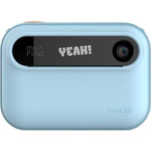 myFirst Camera Insta 20, Fotocamera Digitale a Stampa Istantanea per Bambini con Foto da 16MP, 1080p, Obiettivo Selfie, Stampa Illimitata, Scheda di Memoria fino a 32 GB Non Inclusa, Blu