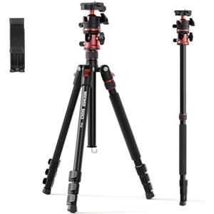 NEEWER BASICS Monopiede Treppiede Fotocamera da 1,8m con Colonna Centrale e Testa Sfera, Overhead Tripod DSLR Cellulare a Sgancio Rapido Compatibile con iPhone per Riprese Video Viaggio, Max 8kg, TP16