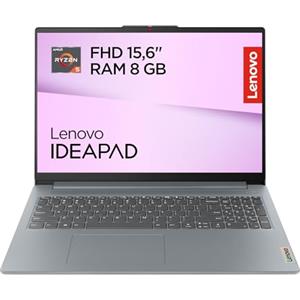 Lenovo IdeaPad Slim 3 Notebook 15.6'' FHD (1920x1080), AMD Ryzen 5 7520U, RAM 8GB, 512GB SSD, Windows 11 Home, WiFi 6 - Arctic Grey