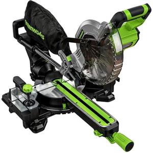 Greenworks 24V sega circolare senza spazzole a batteria da 216 mm, 4.800 giri/min, inclinazione regolabile fino a max. 47°, SENZA batteria da 24V e caricabatteria MS24L00-01