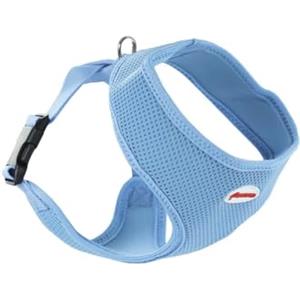 Record - Pettorina Fast Dog - Realizzata in Nylon Morbido, Flessibile e Traspirante - Aggancio per Guinzaglio in Metallo - Colore Blu - Taglia L - Circonferenza 38-43 cm