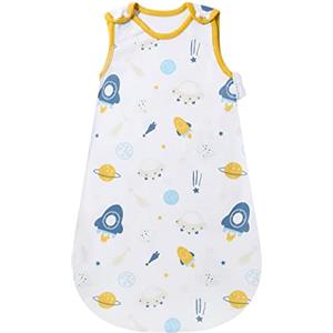 Mosebears Sacco Nanna in Morbido Cotone per Neonati 18-24 mesi 0,5 Tog con Cerniera a Doppio Cursore per Facilitare il Cambio del Pannolino Stampe Graziose