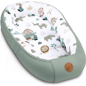 Totsy Baby Riduttore lettino neonato - 90x50 cm baby nest trasportabile per neonati nido culla pod cocoonababy babynest antisoffoco Africa Blu