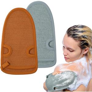 URAQT Guanto Esfoliante Corpo, 2 Pezzi Guanto Scrub Esfoliante Guanti, Guanti da Doccia Colorati per la Rimozione della Pelle Morta, Esfoliazione, Pulizia della Pelle, Bagno
