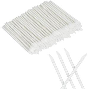 Alaoo 100 PezziMonouso Pennelli Labbra, Applicatore per Rossetto, Lip Gloss Applicatore Bacchette Pennello, Pennello per Dettagli Sulle Labbra(Bianco)