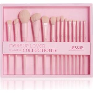 Jessup pennelli trucco Rosa Set pennelli make up 14 pezzi Set pennelli viso per fondotinta vegano premium correttore fard ombretto eyeliner Confezione regalo T495-G