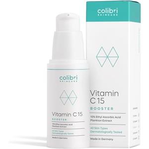 colibri skincare VITAMIN C BOOSTER (30ml) - siero viso vitamina c donna/uomo- antirughe, antimacchia, idratante - siero contorno occhi - siero viso pelle grassa - trattamenti occhiaie