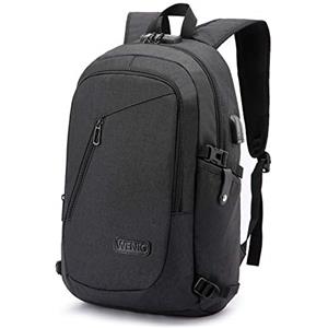 WENIG Zaino Uomo Antifurto Zaini per PC Portatile, 15.6 Pollici Zaino Porta PC con Caricatore USB