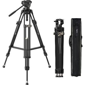 SMALLRIG SAMLLRIG Heavy Duty Treppiede in Lega di Alluminio, FreeBlazer Treppiede Video da 191cm / 75" con Testa Fluida, Regolazione dell'Altezza in un Unico Passaggio, Piastra QR a Doppia Modalità - 4163