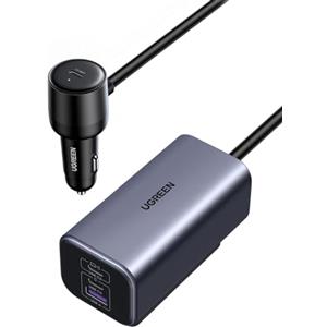 UGREEN Caricatore Auto130W USB, Caricabatterie Auto GaN PD3.1 QC 4.0 PPS con 4 Porte, Compatibile con MacBook, iPhone 17 Pro Max Air/16/15/14, Samsung Galaxy S25/24, iPad Pro, Air Mini