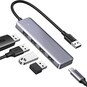 UGREEN Hub USB 3.0 4 Porte, Adattatore Multiporta 5Gbps per PC, PS5, MacBook Pro Air, Xbox X/S, PS4, XPS 15, Compatibile con Hard Disk, Mouse, Tastiera, Chiavetta, Stampante