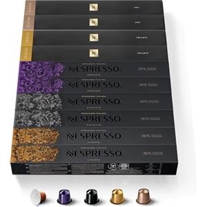 Nespresso CAPSULE NESPRESSO ORIGINALI - Selezione Balanced da 100 Capsule Nespresso Caffè, Intensità da 4 a 10 (su 13), Linea Original, Capsule Riciclabili Nespresso (100, Così)