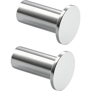 SAYAYO Ganci Accappatoio Bagno Cromo Lucido Ganci Appendiabiti in Acciaio Inox, Grande Gancio Rotondi da Parete, Appendi Strofinacci Cucina Parete Appendi Accappatoio Bagno, 2 Pezzi, 45 mm