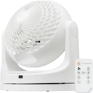 Iris Ohyama Woozoo, Ventilatore da Tavolo, Ventilatore da Scrivania, Silenzioso, Portatile, Per Camera Da Letto, Soggiorno, Raffreddamento, Potente, Telecomando, Bianco