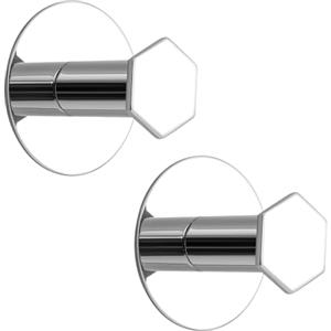 SAYAYO Ganci Adesivi Ganci Portasciugamani in Acciaio Inox Gancio Accappatoio Bagno Cromo Lucido, Gancio Appendiabiti Autoadesivo Appendi Strofinacci Cucina, Senza Foratura, 2 Pezzi