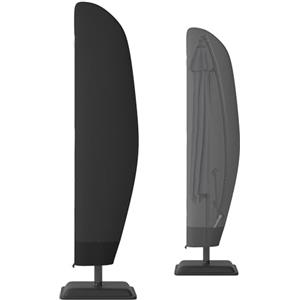 Outsunny Copri Ombrellone da Giardino Impermeabile, Copertura per Ombrelloni Rotondi da Ø396 cm o Quadrati da 304 cm con Cerniera e Laccio in Tessuto Oxford 600D, 220x56x56 cm, Nero