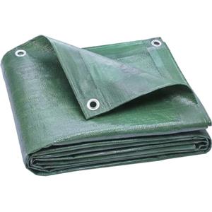 Outsunny Telo Impermeabile Esterno 6x8 m, Telone Impermeabile per Esterno PE con Occhielli Rinforzati, A UV per Mobili da Giardino, Serra, Telo di Base, Legna da Ardere, Verde