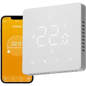 BEOK CONTROLS Termostato wifi caldaia a gas,Cronotermostato programmabile settimanale intelligente，termostato controllo con Tuya samrt compatibile con Google Assistant e Alxe,Termostato ambiente digitale TGM-50WPB