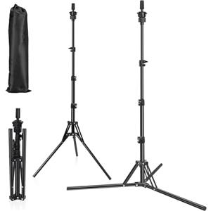 Fernlandia Supporto per testa di manichino, regolabile da 20" a 63", in acciaio inox rinforzato, treppiede per parrucche per corsi di formazione per parrucchieri e cosmetologia (nero)