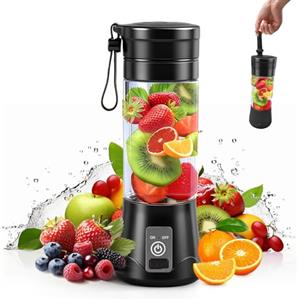 AMFUN Leggero Frullatore Portatile, 380ml Mini Frullatore, USB Ricaricabile Juicer Cup, Frullatore Multifunzione per Smoothie, Frullati, Protein Shake e Succhi di Frutta